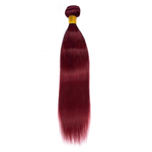 Augfst Brazilian Virgin Human Hair Bundles Burgundy 99J Straight Wave Bundles Human Hair 12 14 16 inch Unprocessed Brazilian Wine Red Quick Weave Hair for Black Women