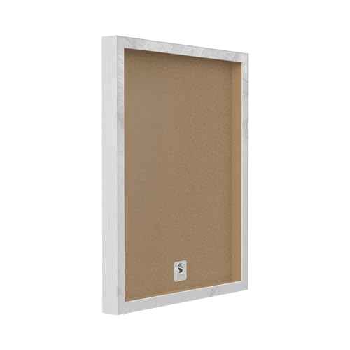 Stupell Industries Purple Flower Perfume Glam Fashion, Design by Amanda Greenwood White Framed Wall Art, 24 x 30, Blue, (aa-536_wfr_24x30)