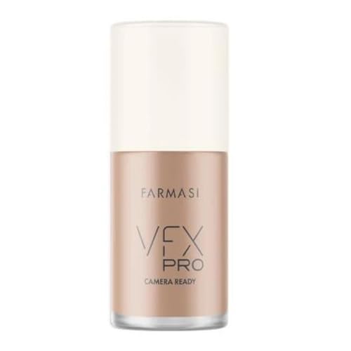 FARMASi Vfx Pro Foundation, Full Coverage Liquid Cream, Lightweight Long Lasting Coverage, Breathable Skin Moisturizer with Color True Matte Blending, Face Makeup, 1 fl. oz / 30 ml - NATURAL BEIGE N12
