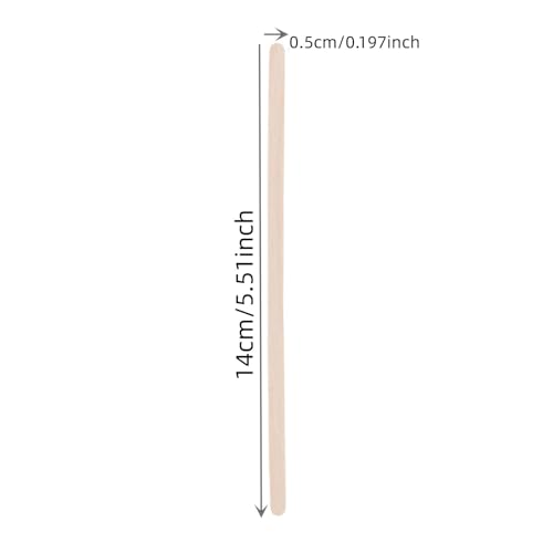 300/600/1200 Pieces Disposable Wood Stick Beauty Spatulas Log Hair Removal Wax Coating and Eyebrow Trimming Wooden Stick (1200pcs)