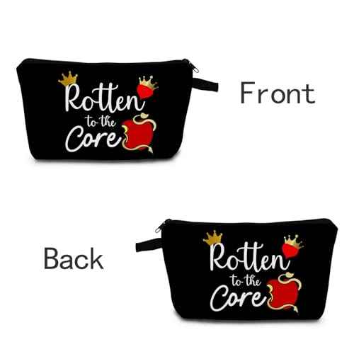 Descendants Makeup Cosmetic Bag Descendants Fans Gift Rotten to the Core Zipper Pouch Descendants Fans Gift Rotten To The Core Storage Toiletry Bag Evil Queen Fans Villain Lover Gift