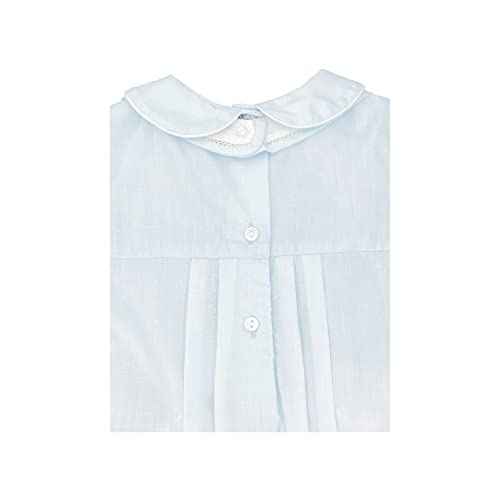 Petit Ami Baby Boys' Romper with Embroidered Sailboat Bib, Blue