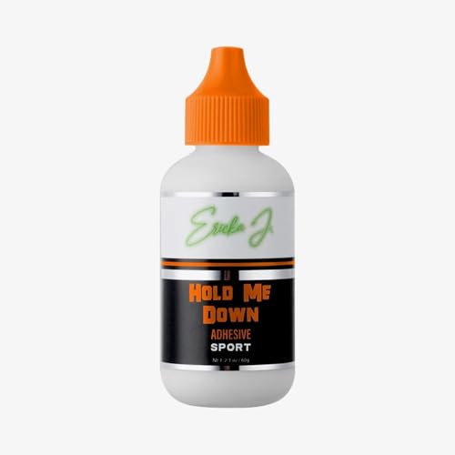 Ericka J. Hold Me Down Adhesive Sport (Ain¡¯t No Other¢â) - Peach Flavored Waterproof Lace Wig Glue for Strong Hold, Quick Drying, Sweat & Water Resistant ? Sensitive Skin Friendly-60g/ 2.1 oz