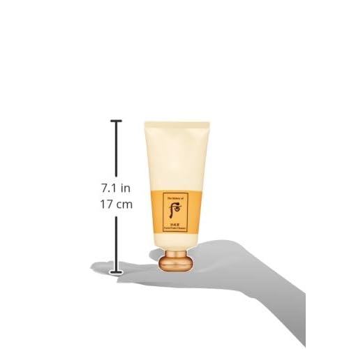 The History of Whoo Gongjinhyang Facial Foam Cleanser | Rich & Gentle Foaming Cleanser for Facial Grime & Makeup Removal | Fine & Abundant Foam Bubbles for Mild Cleansing Effect, 180ml