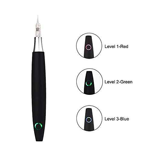 Permanent Eyebrow Makeup Pen Tattoo Rotary Machine 10PCS Needles For Eyebrows,Eyeliners, Lips (Black,AP686B)