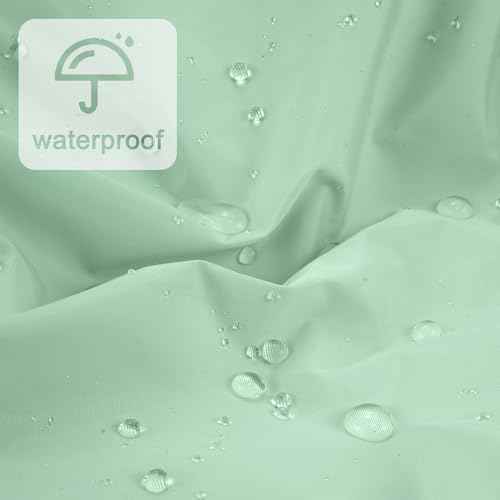 Reusable Shower Cap for Women, Large Waterproof Shower Essentials Bonnet Washable Elastic Band Bath Hair Wrap Hat for Long Hair, Braids(Green Bean)