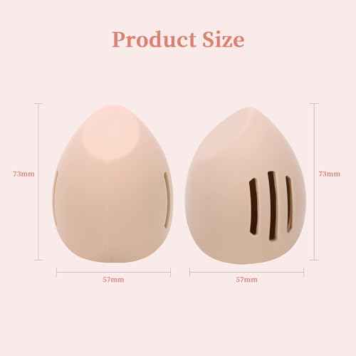 Makeup Sponge Holder,Double-sided 3-line Vented Silicone Beauty Blender Holder for Travel, Fit All Sponges (1pack pink)