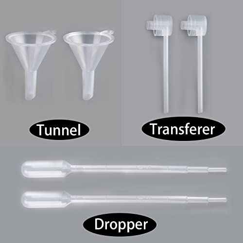 2 Pack 30ml Empty Perfume Spray Bottles, Refillable Fine Mist Atomizer Portable Travel Cologne Atomizers Fragrance Containers Sprayer for Perfume (30ML Black Cap and 30ML White Cap)