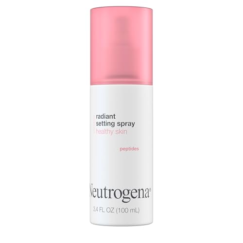 Neutrogena Healthy Skin Radiant Setting Spray, Long-Lasting Face Mist with Antioxidants & Pep-tides, Lightweight Hydrating Formula Locks Makeup for Glowing, Refreshed Skin, 3.4 fl. Oz