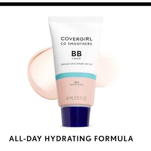 COVERGIRL Smoothers Lightweight BB Cream, 1 Tube (1.35 Ounce), Light to Medium 810 Skin Tones, Hydrating BB Cream with SPF 21 Sun Protection (Packaging May Vary)