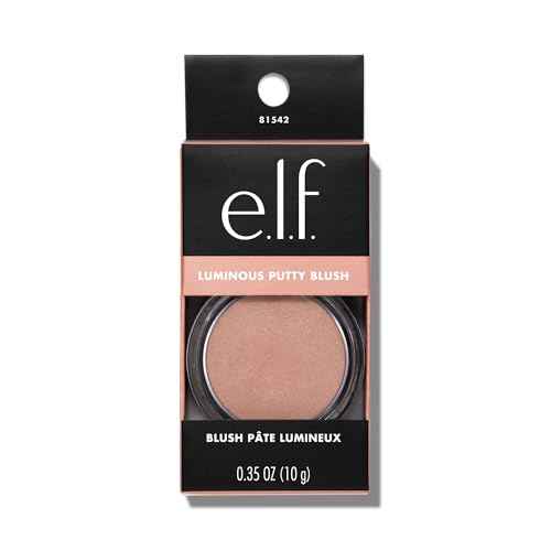 e.l.f. Luminous Putty Blush, Putty-to-Powder, Buildable Blush With A Subtle Shimmer Finish, Highly Pigmented & Creamy, Vegan & Cruelty-Free, Maui