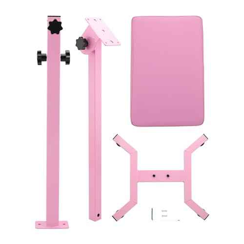 HUOXOU Pink Tattoo Arm Rest, Arm Rest Tattoo, Arm Rest for tattooing, Tattoo Arm Rest Stand, Tattoo Armrest, Four-corner base Stability Strongly, Adjustable Height, Thicken Soft Sponge Pad