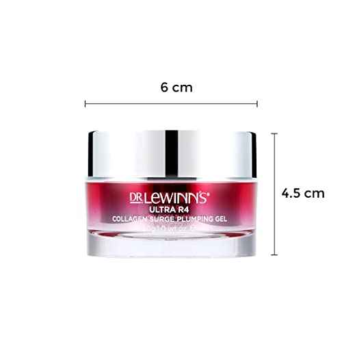 Dr Lewinn's Ultra R4 Collagen Surge Plumping Gel - Collagen Face Cream Pearls, Hyaluronic Acid, Neodermyl Facial Skin Care Products, Skin Firming & Tightening Lotion, Day/Night Moisturizer for Face