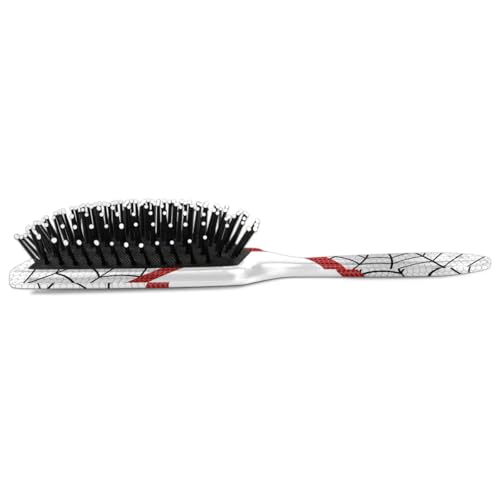 Detangler Hair Brush Hairbrush for Kids Boys Girls, Detangling Brush Smooth for Thin Long Curly Hair, Glide Through Tangles with Ease and Massage Scalp (White Eyes)