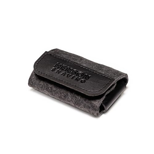 The Henson Shaving Razor Case - Vegan Leather and Merino Wool