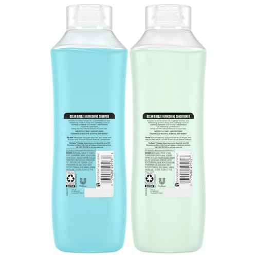 Suave Shampoo & Conditioner Set, Ocean Breeze ? Everyday Refreshing Formulas with Sea Algae Extract & Vitamin E, 22.5 Oz Ea (2 Piece Set)