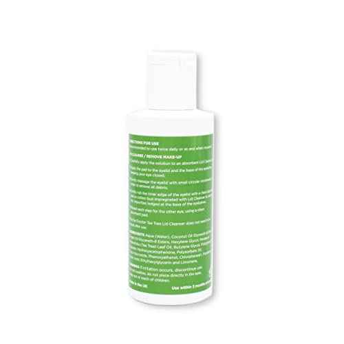 The Eye Doctor Tea Tree Lid Cleanser 100ml ? Daily Eyelid Hygiene Remove Debris & Make-up Eyelid Eyelashes ? For Sensitive Eyes ? Contains Tea Tree Oil Argan Oil Coconut Oil & Micellar Water