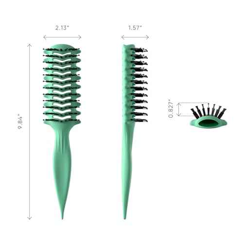 AM8:00 Curl Defining Brush for Shaping & Separating Curly Hair and Adding Volume,Vented Hairbrush for Blow Drying,for Women and Men