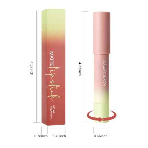 BINGBRUSH 2in1 Matte Lip Liner and Lipstick Combo, Lipstick for Women, Longwear Waterproof Lip Liner Pencil, Matte lipstick Smudge Proof lipstain, Women's Long Lasting Lip Makeup (01#Rose Latte)