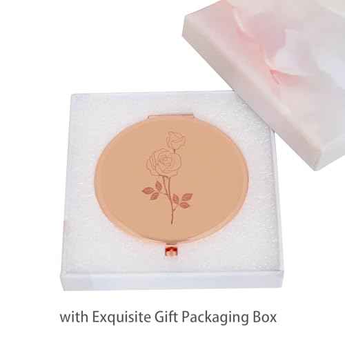 Compact Mirror Round 2.6¡± Metal Double Sided 1X/2X Engraved Pocket Mirror Gifts for Women Mom Wife Sister Daughter Niece Granddaughter (RG01)