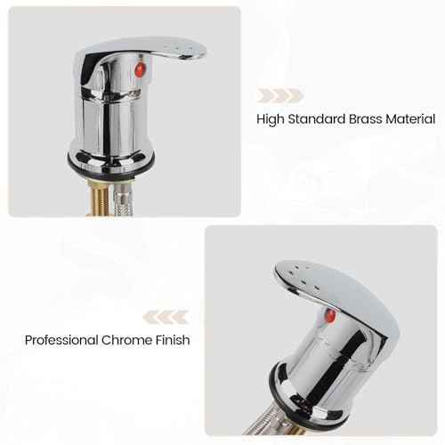 Salon Shampoo Bowl Faucet Vacuum Breaker Kit, Faucets for Shampoo Bowls with Hose and Sprayer Replacement Part, Hair Salon Faucet Sprayer Hose Set