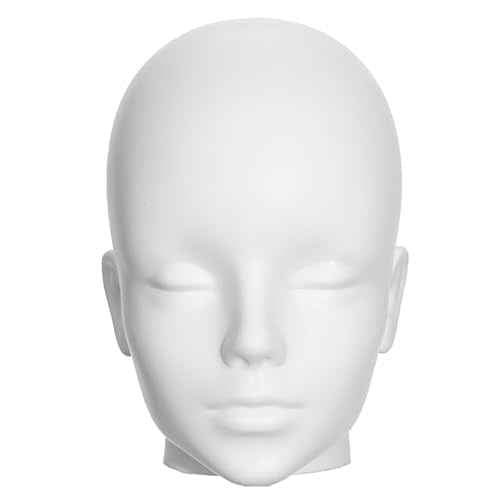 Mannequin Head Male Professional Cosmetology White Manikin Head for Display Headset, Headphone, Game Console, Hats, Wigs Jewellery