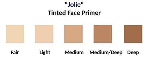 Jolie Tinted Foundation Face Primer SPF 20 Sunscreen, Subtle Radiance/Supreme Hydration - All Skin Types (Light)