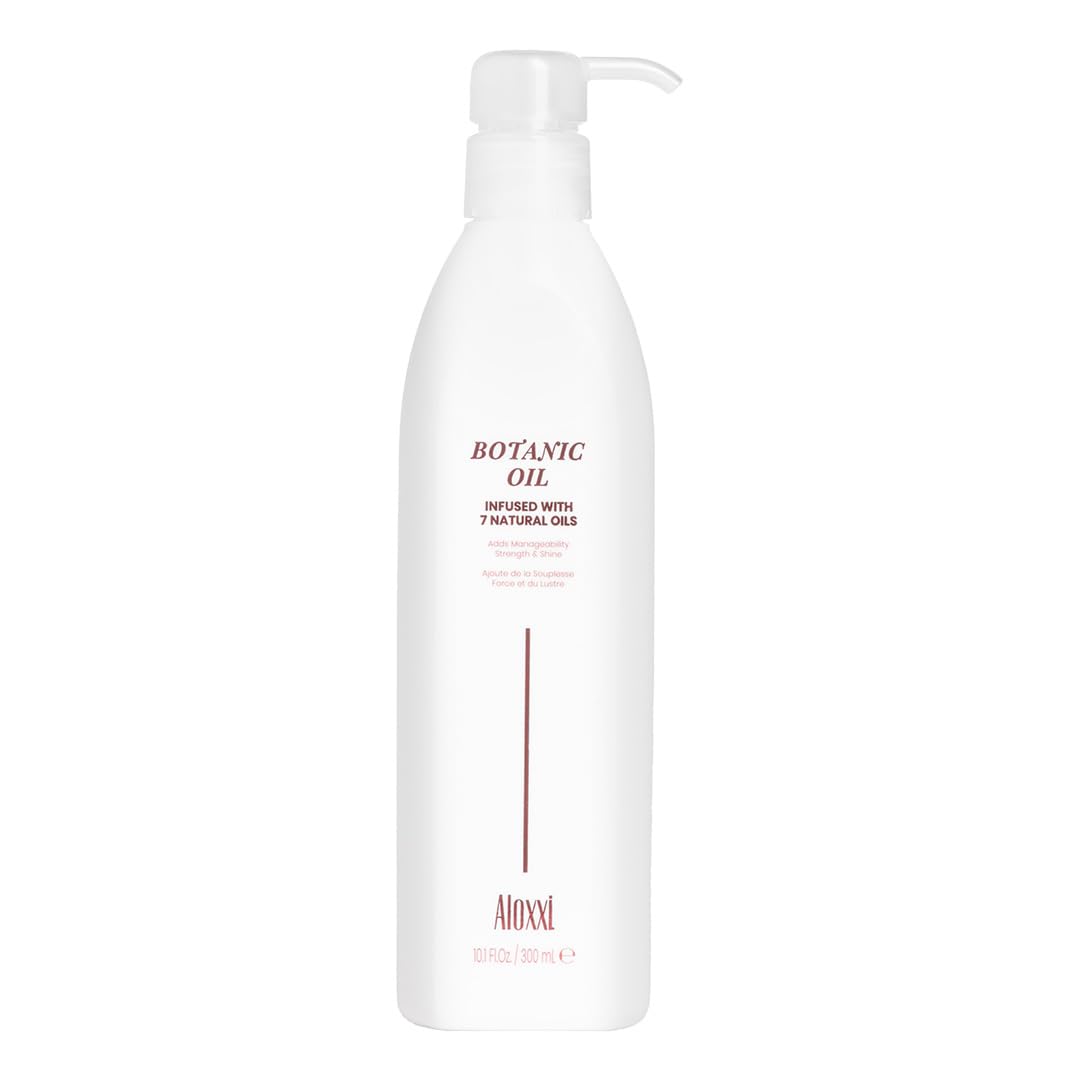 Aloxxi Botanic Oil for Hair & Skin - Essential Hair Oil for Deep Conditioning & Shine - Hair Strengthening Oil to Repair Hair - 10.1 Fl Oz