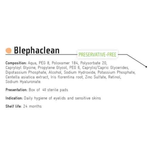 Blephaclean 40 Sterile Eyelid Wipes For Blepharitis by Blephaclean