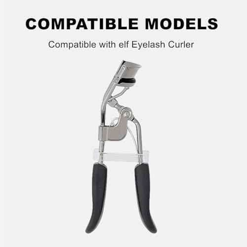 30Pack Compatible with elf Eyelash Curler Refills,Silicone Rubber Eyelash Curler Pads Compatible with elf Eye Lash Curlers,Black.