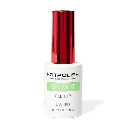 Notpolish Glow-It Gel Top Coat - Glow in the Dark Nail Polish for a Luminous Finish - No Wipe, Chip-Resistant Glow Polish - Enhances Any Gel Nail Polish Glowing in the Dark Effect - 15ml