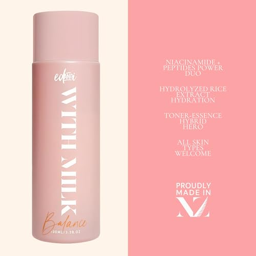 ed&i Toner for Face with Milk Active Essence ? Hydrating Milky Facial Toner for Women, Lightweight Skincare for Delicate Skin ? Gentle, Nourishing Milk Formula ? 3.4 fl oz