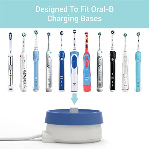 Silicone Clean Cover for Oral-B Toothbrush Charger Base - Quickly Rinse Away Gunk - Colorful Identifiers for Families