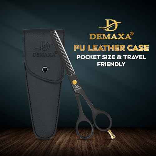 Thinning Shears for Hair Cutting - DEMAXA Hair Thinning Scissors Professional Barber¡¯s Texturizing Shears for Salon & Home Use - 6.5-inch Black High Carbon Stainless Steel Thinning Sheers