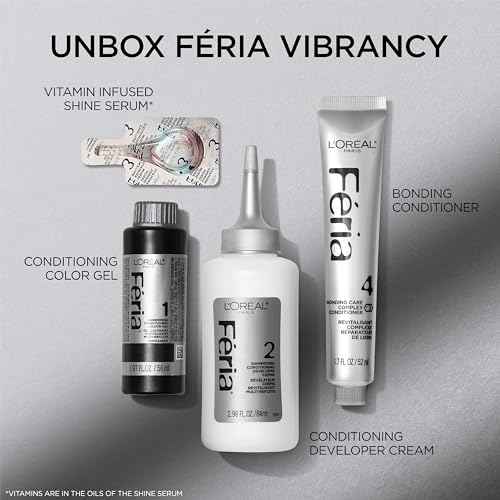 L¡¯Oreal Paris Feria Multi-Faceted Shimmering Permanent Hair Color, High Intensity Hair Dye for 3X Highlights, 26 Black Cherry (Deepest Magenta), 1 Hair Dye Kit