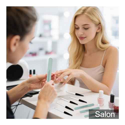 Nail File, 10PCS Professional Reusable Nail Files and Buffers 600/3000 Grit for Natural Nails, Double Sided & Washable Manicure Tools Kit for Women Home & Salon