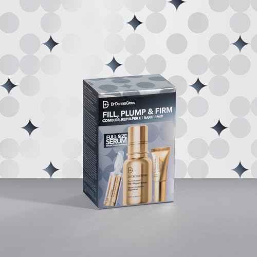 Dr. Dennis Gross Fill, Plump & Firm Kit ? DermInfusions¢â Hyaluronic Acid Serum, Eye Cream & Lip Treatment | Boost Hydration, Smooth Fine Lines & Enhance Volume | $125 Value Limited Edition Gift Set