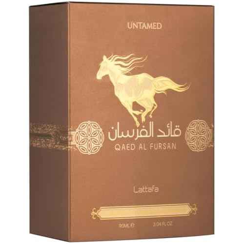 Lattafa Qaed Al Fursan Untamed - Sweet, Warm & Spicy, Amber, Aromatic - Eau De Parfum Long-Lasting Fragrance for Unisex, 3.04 Ounce / 90ml