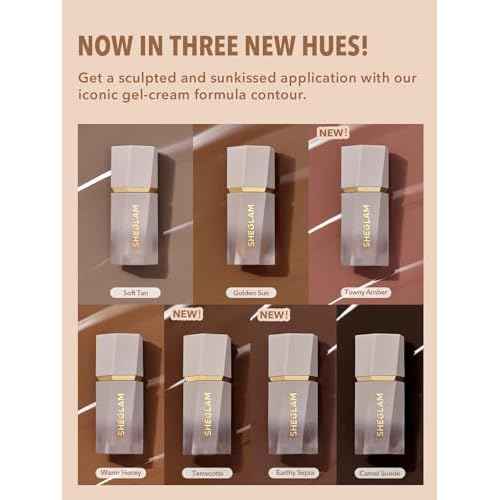 SHEGLAM Sun Sculpt Cool Toned Liquid Contour Stick Long Lasting Cream Bronzer Makeup - Soft Tan
