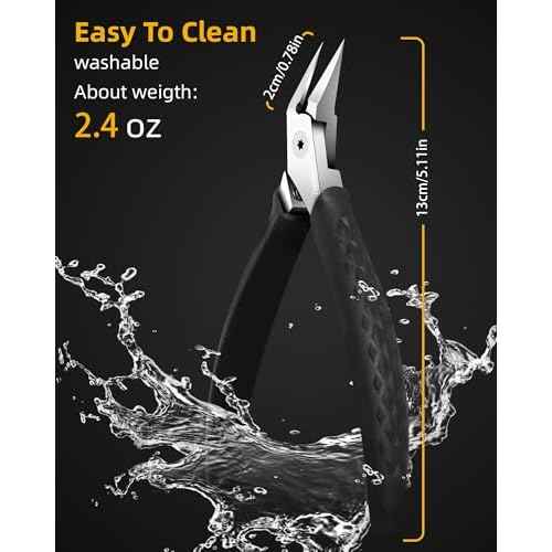 Ingrown Toenail Clippers, Slanted Straight Blade Toe Nail Clippers for Ingrown Nails or Fingernail, Stainless Steel Nail Scissors Cutter, Angled Nail Nippers for Seniors, Men, Women