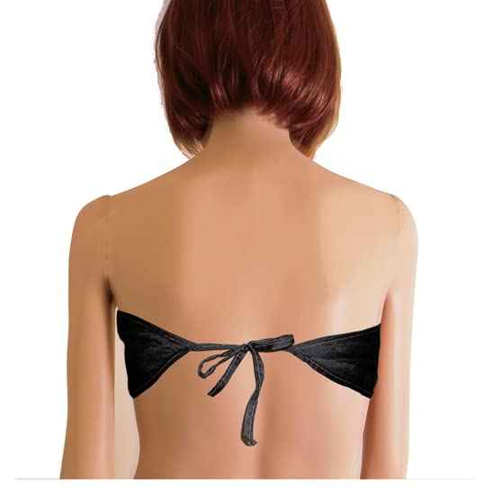 essenavita Disposable Extra Large Size Black Bra with tie 50 Pack for Spray Tanning spa Salon and Beauty Services Soft and Durable