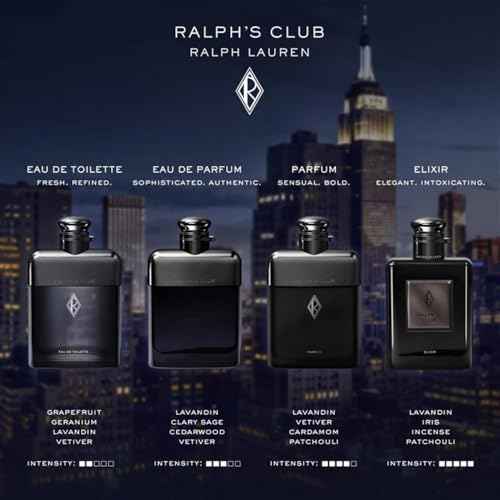 RALPH LAUREN FRAGRANCES Ralph's Club Men's Cologne Discovery Set - Eau de Parfum, Eau de Toilette & Parfum - Woody & Fresh - 3-Piece Gift Set - Travel Size - 0.3 Fl Oz Each