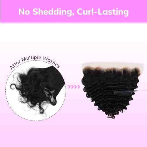 IDN BEAUTY SKINLIKE REAL HD 13x4 Lace Frontal Deep Wave 18 Inch Bleached Single Knots HD Frontal Skinlike Ultra-thin Frontal HD Lace Closure Virgin Human Hair 0.1 mm Pre Plucked Hairline
