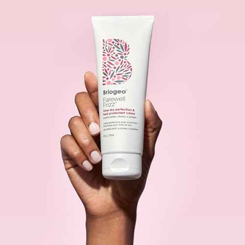 Briogeo Farewell Frizz Blow Dry Perfection & Heat Protectant Cr?me, Anti Frizz Hair Cream with Argan Oil for Styling, Silicone-free, Heat Protectant, Smooths Hair, Vegan, Cruelty-Free