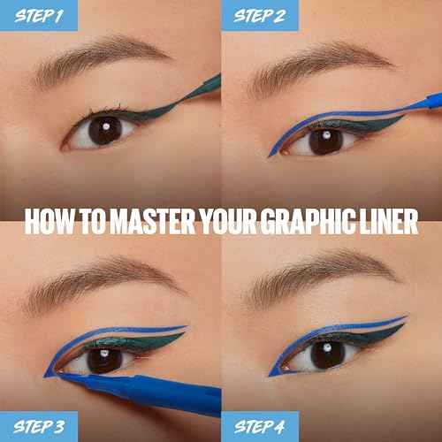 MAYBELLINE Master Precise All Day Liquid Eyeliner, Waterproof Eyeliner Makeup for up to 30HR Wear, Cobalt Blue, 1 Count