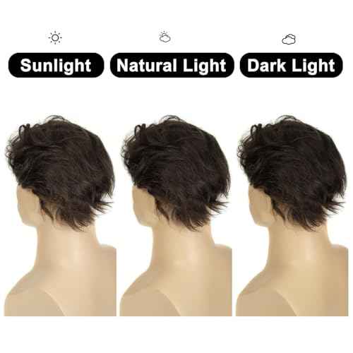 0.08mm PU Skin Human Hair System for Men, 8x10 Inch PU Base Knotless V-Looped Hairline 110% Medium Density Toupee #4 Medium Brown