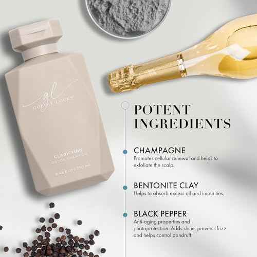 Goldie Locks Clarifying Shampoo - Sulfate-Free Deep Cleansing Detox for Scalp and Hair - Removes Buildup and Excess Oil - Safe for Extensions & Color-Treated Hair - Protein-Free - 8.45 fl oz