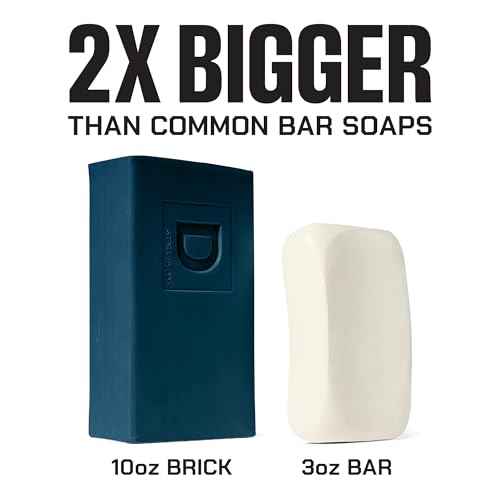 Duke Cannon Naval Diplomacy Big Brick Soap Bar 10 oz - Ocean Air + Mandarin Scent, Triple Milled Long-Lasting Natural Soap, Large Men¡¯s Bar, Supports U.S. Veterans, 4 Pack