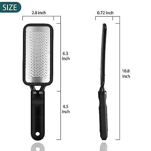 Foot Files Foot Scrubber Pedicure, Stainless Steel Callus Remover for Feet, Professional Foot Grater Rasp Scraper to Hard Skin Corns for Dry and Wet Fee