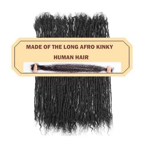 8-12 Inch Sister locs Human Hair Handmade Interlock Locs Curly Tips Sister Locs Real Human Hair Microlocs Extensions Permanent Dreadlock Extensions Natural Soft Looking (0.2cm,12 Inch-20 Strands)